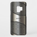 Capa Para Samsung Galaxy S9 Case-Mate Design geométrica de cinzas metálicas<br><div class="desc">Cinza geométrica de design de de metal masculina de corte elegante.</div>