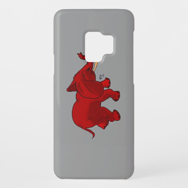 Capa Para Samsung Galaxy, Case-Mate Design vermelho do elefante (Verso)