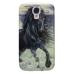 Capa Samsung Galaxy S4 Do "cavalo do garanhão do preto da tempestade fris