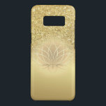 Capa Case-Mate Samsung Galaxy S8 Elegante Dourado Glitter Bokeh Lotus<br><div class="desc">Lótus elegante em boque de ouro. Ideia romântica perfeita para ela em qualquer ocasião.Selecione o botão fantasia para alterar o estilo,  cor e tamanho da fonte.</div>