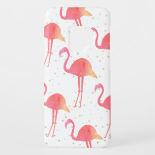 Capa Para Samsung Galaxy S9 Case-Mate Flamingo, Dourado Sparkles, cor-de-água branca