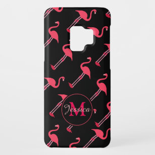 Capa Para Samsung Galaxy S9 Case-Mate Flamingos cor-de-rosa em preto personalizado
