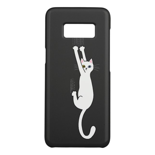 Capa Para Samsung Galaxy, Case-Mate Gato Branco Segurando Com Garras Engraçadas (Verso)