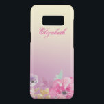 Capa Case-Mate Samsung Galaxy S8 Girly Chic Watercolor Floral - Personalizada<br><div class="desc">Uma floral feminina adorável com o seu nome.</div>