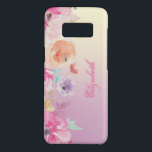 Capa Case-Mate Samsung Galaxy S8 Girly Chic Watercolor Floral - Personalizada<br><div class="desc">Uma floral feminina adorável com o seu nome.</div>