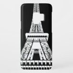 Capa Para Samsung Galaxy S9 Case-Mate Imagem Branca em Torre Eiffel<br><div class="desc">Imagem de Trabalho de arte branco e preto Torre Eiffel Paris</div>
