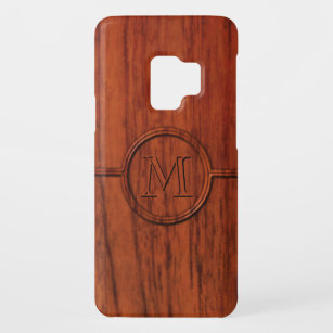 Capa Para Samsung Galaxy S9 Case-Mate Impressão de madeira de mogno do monograma