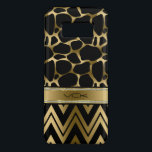 Capa Case-Mate Samsung Galaxy S8 Impressão Leopard Dourada e Preto & Glam<br><div class="desc">Impressão do leopardo preto e dourado elegante e padrão geométrico moderno de gesso zigzag. Monograma personalizável.</div>
