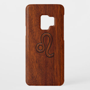 Capa Para Samsung Galaxy S9 Case-Mate Leo Zodiac Sinal no estilo de madeira de Mahogany