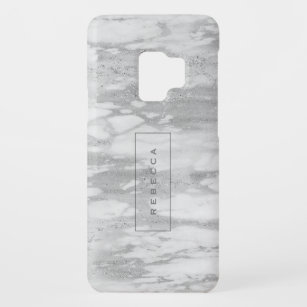 Capa Para Samsung Galaxy S9 Case-Mate Mármaco brilhante branco e prateado