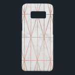 Capa Case-Mate Samsung Galaxy S8 Mármore cor-de-rosa do branco do ouro dos<br><div class="desc">Um ouro cor-de-rosa do falso geométrico moderno,  na moda e chique dos triângulos com listras e formas no mármore branco</div>