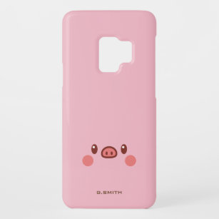 Capa Para Samsung Galaxy S9 Case-Mate Monograma. Kawaii Cute Emoji Piggy.