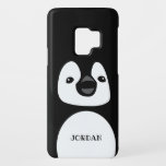 Capa Para Samsung Galaxy S9 Case-Mate Nome de edição personalizado branco preto de pingu<br><div class="desc">Personalizar uma capa de telefone é a maneira mais fácil de encontrar um telefone errado. Um adorável design de pinguins garante que as pessoas também saibam que você é fofo. :) Apresentando minha ilustração de pinguim em preto-e-branco edite o nome para tornar esta capa de telefone sua própria. presente de...</div>