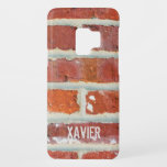 Capa Para Samsung Galaxy S9 Case-Mate Nome do Adicionar Brick Vermelho<br><div class="desc">Quem ama tijolo vai adorar esta capa de telefone num design de muro vermelho. Adicione seu nome para personalizar e torná-lo um de um tipo!</div>