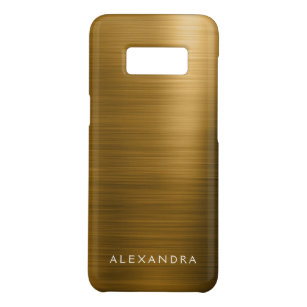Capa Case-Mate Samsung Galaxy S8 Nome do Monograma Metálico de Folha de Ouro Luxo