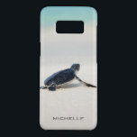 Capa Case-Mate Samsung Galaxy S8 Nome Personalizado da Viagem Turtle Beach | Nature<br><div class="desc">Esta design apresenta um fazer de tartaruga bebê é o caminho para o oceano depois de ser nascer. Personalize editando o texto na caixa de texto ou exclua o texto sem nome. #tartaruga #oceano #desnaturtle #leatherback #Beach #sealife #personalizado #Natureza #Samsung</div>
