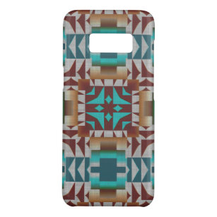 Capa Case-Mate Samsung Galaxy S8 Padrão de Arte Mosaica Tribal de Turquesa Vermelha