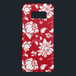 Capa Case-Mate Samsung Galaxy S8 Padrão De Branco Elegante Sobre Damascos Florais V<br><div class="desc">Padrão elegante de damascos florais vermelhos e brancos.</div>