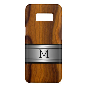 Capa Case-Mate Samsung Galaxy S8 Padrão de Cinza de Madeira Moderna e Moderna com M