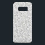 Capa Case-Mate Samsung Galaxy S8 Padrão de Paisley da Vintagem de Cinzas Brancas e<br><div class="desc">Padrão paisley de polinização de cinzas brancas e leves. Design está disponível em outros produtos.</div>