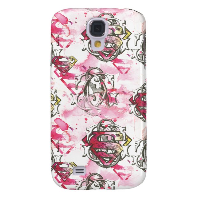 Capa Para Samsung Galaxy, Case-Mate Padrão de Tinta Rosa Supergirl (Traseira)
