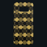 Capa Case-Mate Samsung Galaxy S8 Padrão Geométrico de Lítida Dourada Falsa<br><div class="desc">Padrão geométrico moderno de brilho preto e dourado falso.</div>