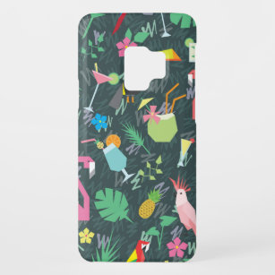 Capa Para Samsung Galaxy S9 Case-Mate Padrão tropical sem costura com aves e bebidas 1