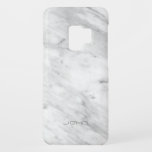 Capa Para Samsung Galaxy S9 Case-Mate Pedra-mármore branca-real<br><div class="desc">Mau mármore branco elegante com sotaques de cinza e monograma personalizado.</div>