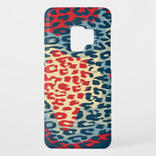 Capa Para Samsung Galaxy S9 Case-Mate Pele retro impressa do leopardo (azul, vermelha)