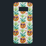 Capa Case-Mate Samsung Galaxy S8 PineApple e Padrão de Flores Tropicais<br><div class="desc">As aquarelas modernas abacaxi e flores tropicais ilustram um padrão uniforme.</div>