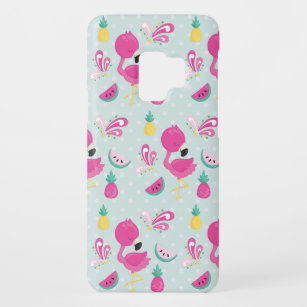 Capa Para Samsung Galaxy S9 Case-Mate Pink Flamingo & Tropical Fruta Patterno