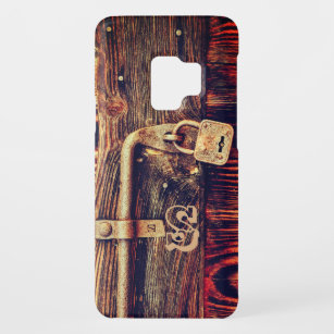 Capa Para Samsung Galaxy S9 Case-Mate Porta de madeira russa com cadeado de latão vintag
