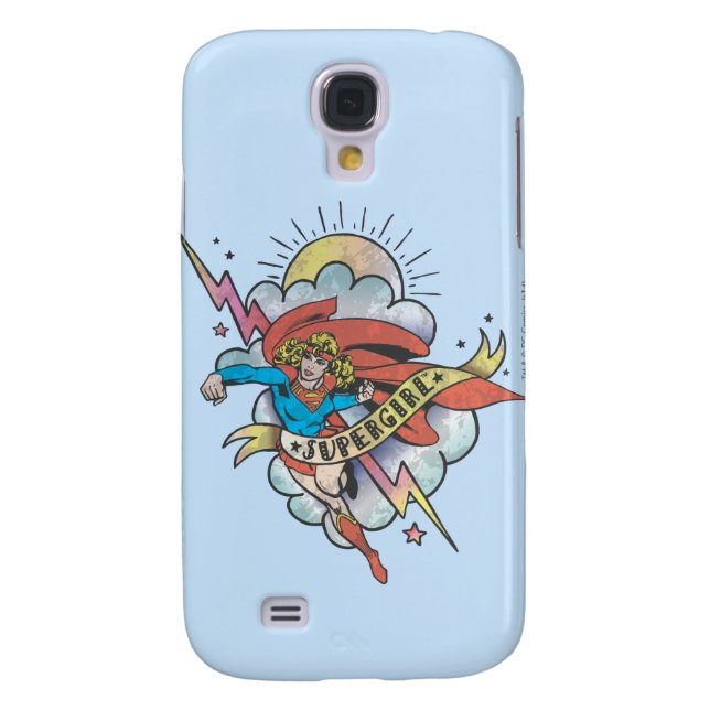 Capa Para Samsung Galaxy, Case-Mate Supergirl Voando Relâmpago Tatuagem (Traseira)