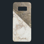 Capa Case-Mate Samsung Galaxy S8 Textura Legal de mármore - Personalizada<br><div class="desc">A textura moderna de pedra de mármore com o seu nome.</div>
