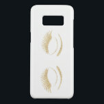 Capa Case-Mate Samsung Galaxy S8 Trendy Chic Glitter Dourado Lashes Faux, Branco<br><div class="desc">Tendy gold glitter faux lashes em fundo branco.</div>