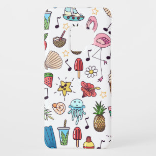 Capa Para Samsung Galaxy S9 Case-Mate Um padrão perfeito com elementos de verão. ilustra