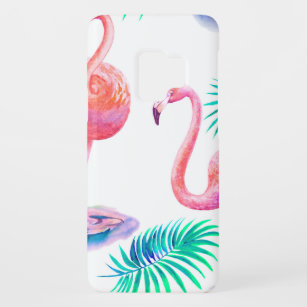 Capa Para Samsung Galaxy S9 Case-Mate Verão tropical com folhas de palma de flamingos e 