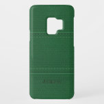 Capa Para Samsung Galaxy S9 Case-Mate Vintage Dark Green Faux Leather<br><div class="desc">Legal tons verdes visual (imagem) com efeito de pontos (efeito imagem) e monograma personalizável</div>
