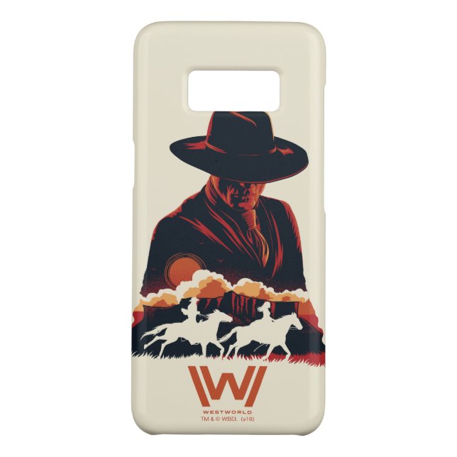 Capa Para Samsung Galaxy, Case-Mate Westworld | Homem na Silhueta do Deserto Negro (Verso)