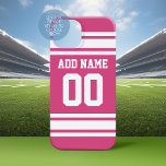 Capa Case-Mate Samsung Galaxy S8 White Sports Jersey rosa com nome e número<br><div class="desc">Este design desportivo é perfeito para qualquer atleta que jogue lacrosse,  futebol ou softball. Você muda os números para seu número de sorte ou mesmo uma idade especial para uma comemoração de aniversário.</div>