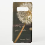 Capa Para Samsung Galaxy Dandelion Seed Head em tons castanhos<br><div class="desc">Uma macro fotografia de uma semente de dandelion prestes a espalhar suas sementes no vento. Faça um desejo e seus sonhos podem se tornar realidade. Uma bela imagem mostrando as belas e delicadas sementes e a beleza encontrada na natureza. Esta imagem permite a personalização do texto, pelo que poderá alterar...</div>