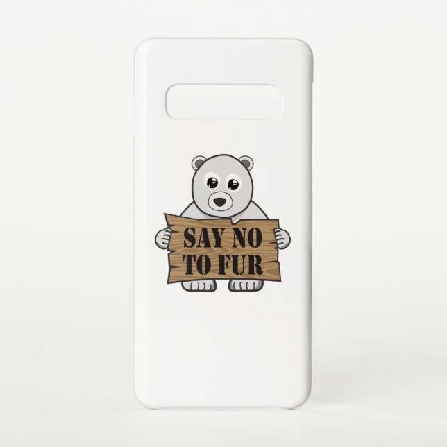 Capa Para Samsung Galaxy Diga "não" à fur (Verso)