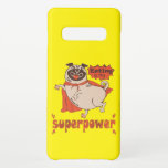Capa Para Samsung Galaxy Eating is my superpower red cloak pug comic style<br><div class="desc">Smiling pug in red cloak superhero comic style</div>