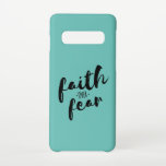 Capa Para Samsung Galaxy Fé sobre o medo do cristão moderno<br><div class="desc">Há muitos receios que enfrentamos todos os dias de solteiro e, por vezes, precisamos de um lembrete para pôr a nossa fé sobre os nossos medos. Este design apresenta um design de letra moderno, com letra de letra, com as palavras "Fé sobre o Medo". Perfeito para si mesmo ou uma...</div>