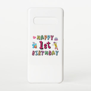 Capa Para Samsung Galaxy Feliz primeiro aniversario para crianças de 1 ano