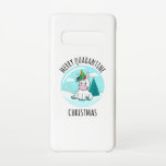 Capa Para Samsung Galaxy Feliz Quarantine Christmas Unicorn<br><div class="desc">Um unicórnio maravilhoso e mágico está desejando um feliz Natal. Excelente de Natal,  ideia do presente. Bom para os velhos e para os jovens.</div>