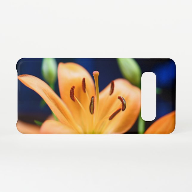 Capa Para Samsung Galaxy Flor Laranja Lilly (Verso Horizontal)