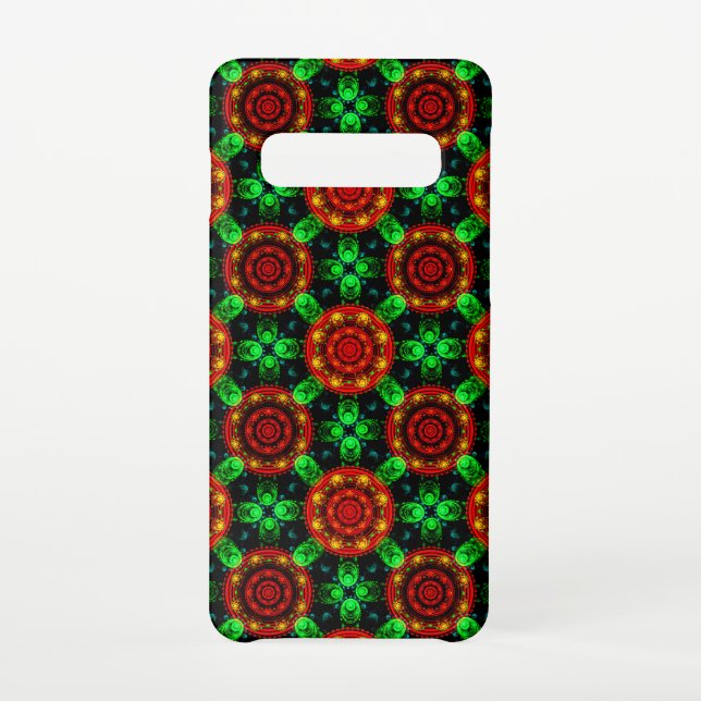 Capa Para Samsung Galaxy Floral Modern Boho Elegant Abstract Pattern #504 (Verso)