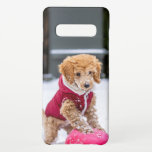 Capa Para Samsung Galaxy Funda iPhone Samsung Ajustável Poodle Dog<br><div class="desc">Fotografia Perrito Poodle jugando en la nieve con su pelota</div>