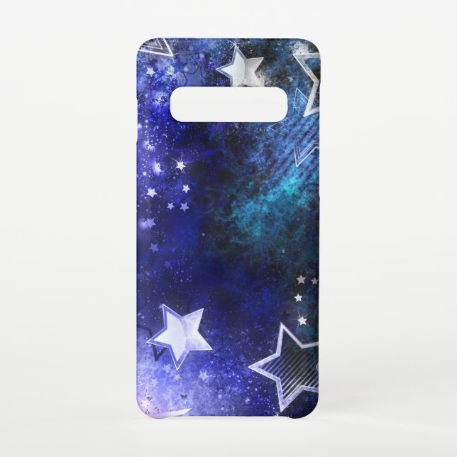 Capa Para Samsung Galaxy Fundo de Espaço com Estrelas (Verso)